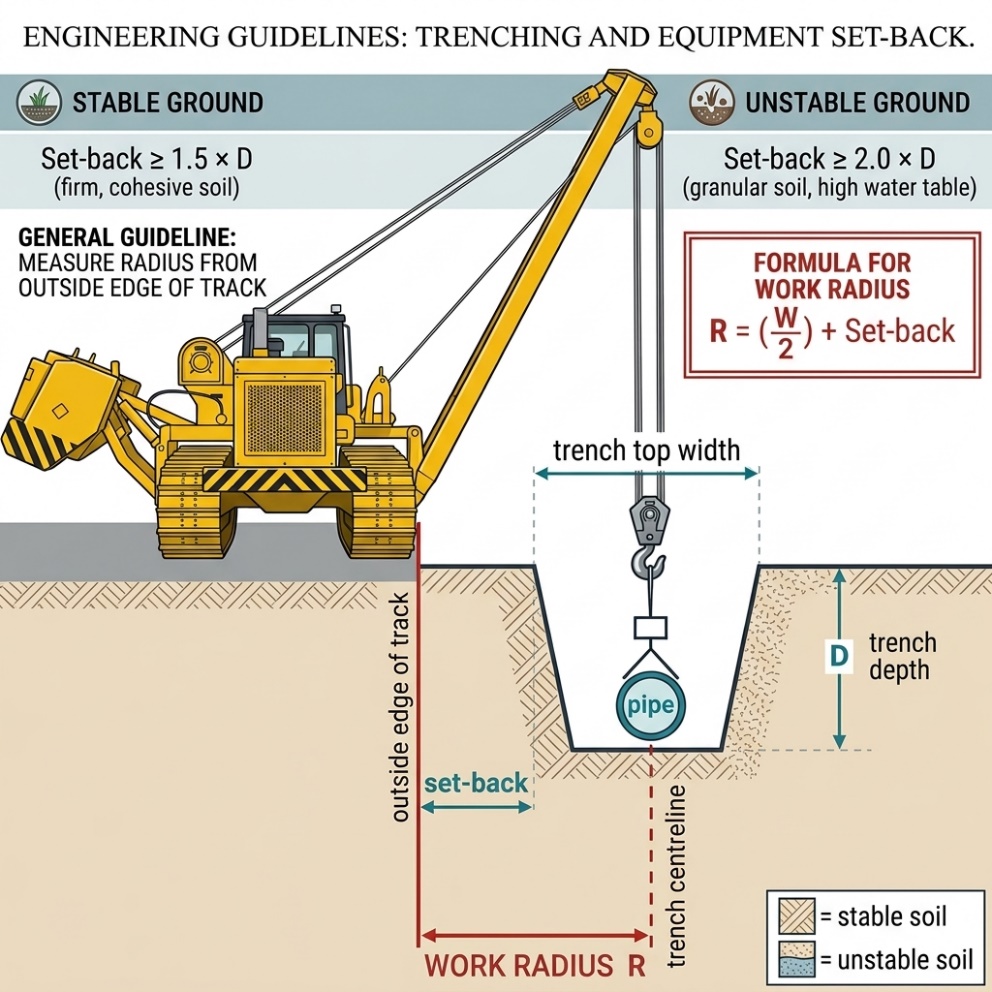 Side Boom Pipelayer Lift Planner sketch